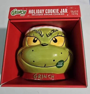 Dr. Seuss The Grinch w/Santa Hat Cookie Jar 2024 Cookies Included NEW - Picture 1 of 5