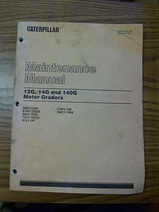 Caterpillar 12G,14G,140G Motor Grader Maintenance Manual 1991 Edition - Bild 1 von 3
