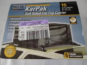 Reese KarPak 1041100 Rainproof Soft Side Car Top Carrier 15 Cubic Feet NEW / Box - Foto 1 di 8