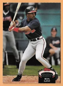 Ron Gant Atlanta Braves #730 - Topps Stadium Club casi nuevo-como nuevo 1992 - Imagen 1 de 2