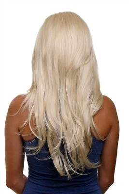 Clip-in Haarteil 7 Klammern Halbperücke Extension Blond Lichtblond 60cm H9505-88