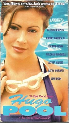Hugo Pool VHS 1997 Alysa Milano Patrick Dempsey Sean Penn Robert Downey Jr VTG R Foto 1 de 4