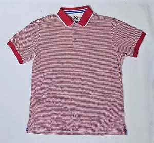 Robert Graham X Polo Shirt SS Red white Striped Ringer Blue Accent 3XL - Picture 1 of 8