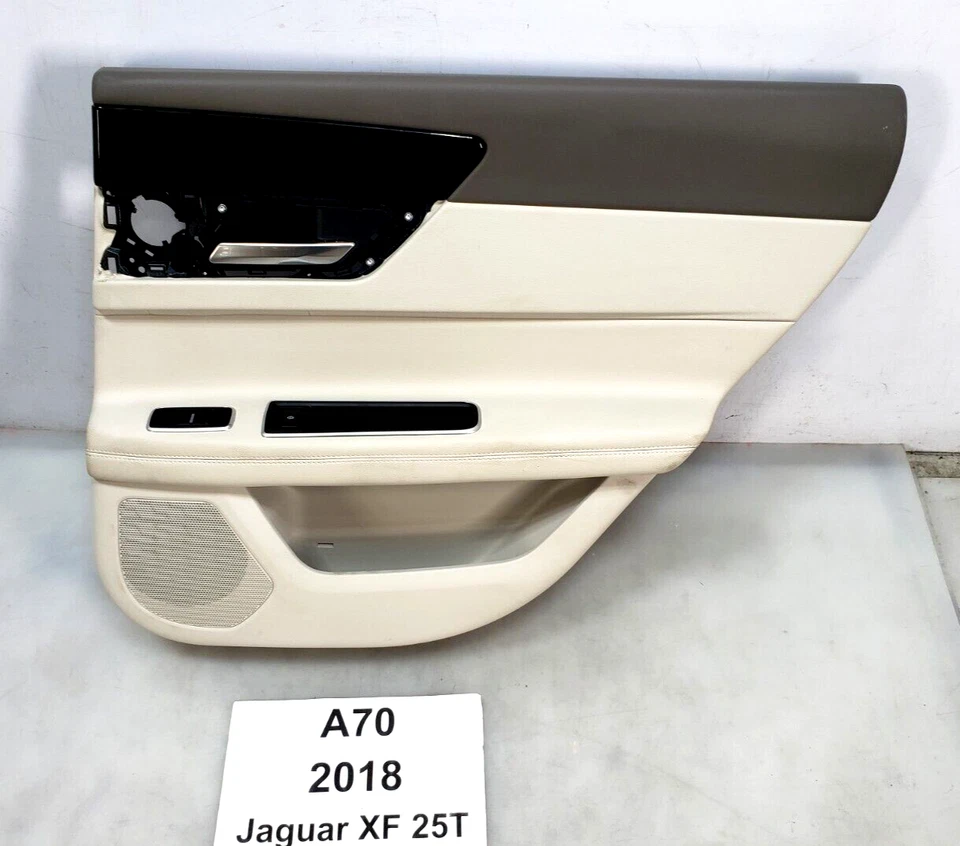 ✅ 16-20 OEM Jaguar XF 25t passageiro traseiro direito interior painel porta acabamento ostra - Imagem 1 de 4