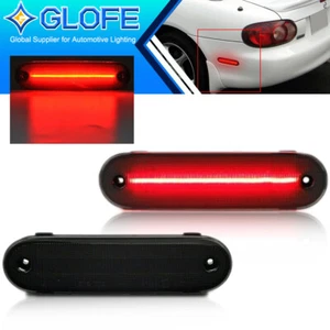 Rear Smoked Lens Red LED Side Marker Lamp Set For 1990-2005 Mazda Miata MX-5 - Picture 1 of 11