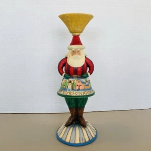 Jim Shore Weihnachten Santa Figur Kerzenhalter 10" schön bemalt 2008 - Bild 1 von 9