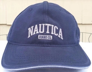 Nautica Jeans Co. Sombrero Correa Juvenil Talla 8-20 Gorra Azul Marino/Gris NUEVO CON ETIQUETAS - Imagen 1 de 9
