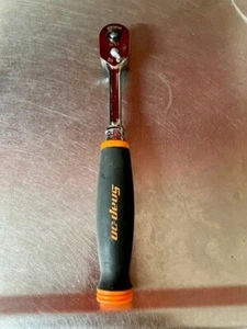 TOTALMENTE NUEVO Snap-On 3/8" Drive FHR80 agarre suave trinquete de liberación rápida naranja/negro - Imagen 1 de 2