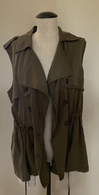 Kut From The Kloth Women's Green  Open Front  Vest Top Medium Large -EUC - Image 1 of 4