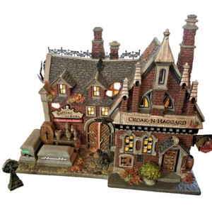 Dept 56 Halloween Village Croak-n-Haggard Mortuary Limited Edition Cemetary - Picture 1 of 14