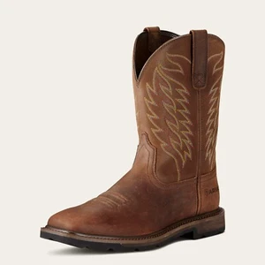 Ariat Men's Groundbreaker SOFT TOE Western Work Boot - Soft Toe - 10020059 - Picture 1 of 6