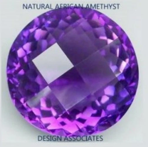 AMATISTA AFRICANA 12 MM REDONDO CORTE BRIOLETTE TABLERO DE AJEDREZ TAPA TODO NATURAL AAA Foto 1 de 1