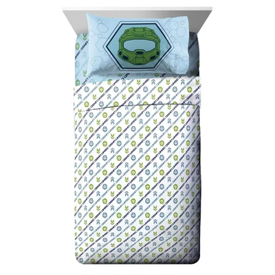 Juego de sábanas dobles Halo Infinite Master Chief para niños de 3 piezas ~ verde ~ ropa de cama para juegos Foto 1 de 4