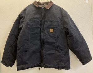 Carhartt Traditional Coat Jacket Mens 2XL Regular Navy Duck Quilted Work C26 MDT - Picture 1 of 5