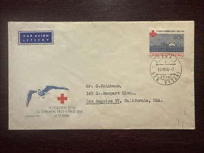 CECOSLOVAQUIA FDC CUBIERTA AÑO 1964 CRUZ ROJA CARDIOLOGÍA MICHELANGELO SALUD Foto 1 de 2