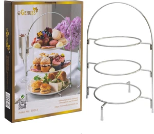 Egenuss Teller Etagere 3 Etagen Edelstahl Serviergestell 3 Etagen Mit Rutschfest - Bild 1 von 12