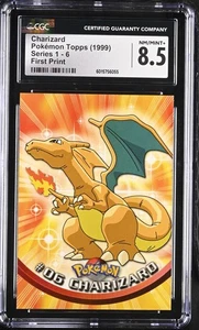 Pokémon Topps Charizard 6 1999 Ser 1(Oval Nintendo Seal) 1st Print (Blue Logo) - Photo 1/2