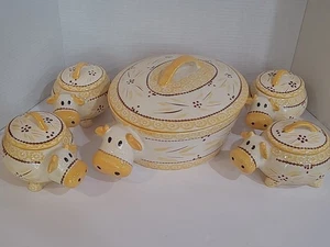 Juego de cazuela y mini panadero Temptations by Tara Old World Cow de 2,5 qt. Amarillo - Imagen 1 de 11