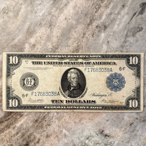 1914 $10 FRN (Atlanta) Fr#927A Circulated VF/XF - Picture 1 of 12