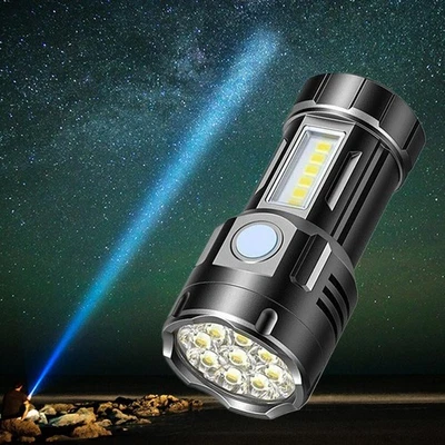 LED Pocket Torch Light Super Bright Flashlights USB Rechargeable K2N5 - Bild 1 von 4