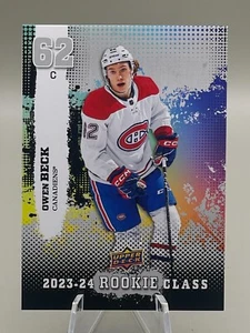 2023-24 Upper Deck Serie 1 Clase Conmemorativa - Owen Beck #CC-8 Novato - Imagen 1 de 6