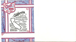 Civil War Envelope California Important Events ABC Envelopes Ohio - Picture 1 of 2