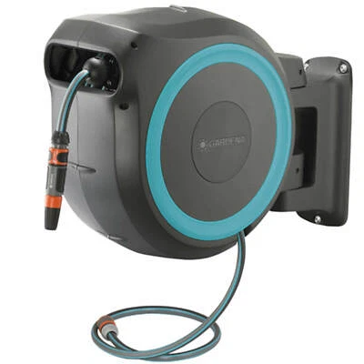 Carrete de manguera retráctil enrollable automático montado en la pared Gardena 1/2"/12,5 mm 25 m Foto 1 de 4