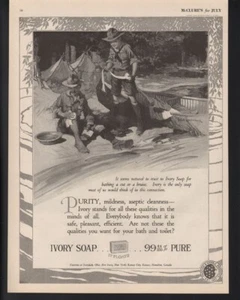 1919 IVORY SOAP BOY SCOUT BSA CAMP CANOE SPORT OUTDOOR HEALTH CLEAN BOY  A22646 - Picture 1 of 1