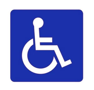 Handicap Logo Sign Door Table Sticker PICK SIZE COLOR Vinyl Decal Business Store - Picture 1 of 8