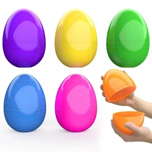 6 Pcs Jumbo Easter Eggs, 6 Inch Fillable Plastic Easter Eggs Bright Color for... - Picture 1 of 8