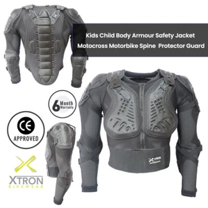 Kids Motorcross ATV Protective Jacket Body Armour Motorbike Chest Back Protector - Picture 1 of 9