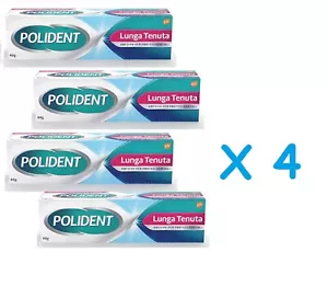 POLIDENT LUNGA TENUTA ADESIVO PER PROTESI DENTALI + FORZA IN OGNI MORSO 40G - Foto 1 di 2