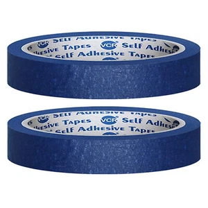 Simple Crepe Paper Masking Tape Blue Color 20 Meters Pack Of 2 Rolls - Picture 1 of 5