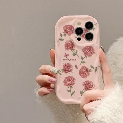 Pink Rose Case For iPhone 16 15 14 13 12 Mini 11 XS Max 7 8 Plus 6S SE2 Cover - Image 1 of 4