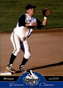 2013 Missoula Osprey Grandstand 8 Denver Chavez Santa Barbara California CA Card