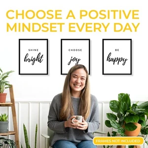 Arte de pared inspirador para oficina - carteles motivacionales sin marco ambiente positivo - Imagen 1 de 6