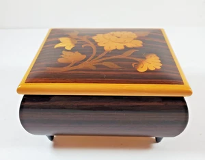 VTG Italian Inlaid Wood Music Box by Sorrento Plays "Let me be your sweetheart" - Picture 1 of 6