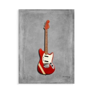 Stampa su Tela su Carta Poster o Quadro Rogan Mark Fender Mustang 1970 - Picture 1 of 2