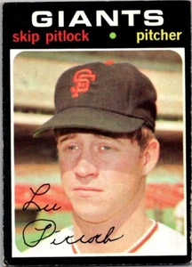 1971 Topps #19 Skip Pitlock San Francisco Giants Very Good - Picture 1 of 2