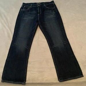 Carbon Mens Denim Jeans 36 x 32 Button Fly Medium to Dark Wash - Picture 1 of 14