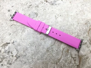 Rosa glattes Gummiband für Apple Watch Ultra 3 2 1, 11 10 SE 3 Series (SMFLT) - Bild 1 von 4