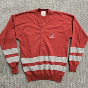 Vintage Nutmeg Mills Oklahoma Sooners Langarmshirt Erwachsene Medium hergestellt in den USA - Bild 1 von 9