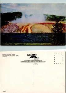  PC Midway Geyser Basin, Yellowstone Park, Wyoming vintage cromada - Imagen 1 de 1