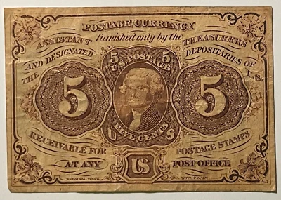 5 CENTS FIVE CENTS FRACTIONAL CURRENCY CLEAN EXAMPLE OF THIS SERIES - Image 1 of 2
