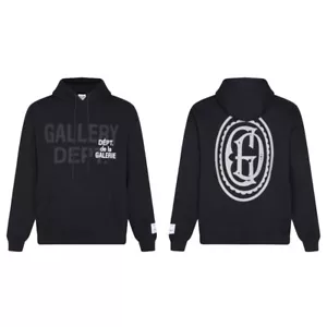 Gallery Overlapping Base Letter Logo Slogan Hoodie, High Street Kapuzenpullover - Bild 1 von 9