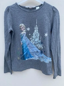 Girls H&M Frozen Long Sleeve Top Elsa Princess 8-10Y - Picture 1 of 5