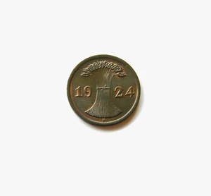 WEIMAR: 2 Rentenpfennig 1924 F, J. 307, fast stempelglanz,  II. - Bild 1 von 2