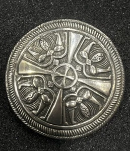 Skandinavische Kalevala Koru Sterlingsilber Brosche Anstecknadel MADE IN FINLAND - Bild 1 von 4