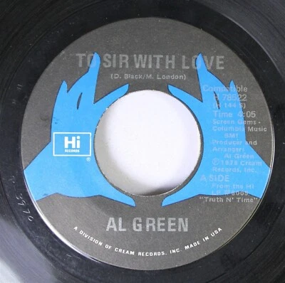 Soul 45 Al Green - To Sir With Love / Wait Here On Hi Records - Image 1 of 2