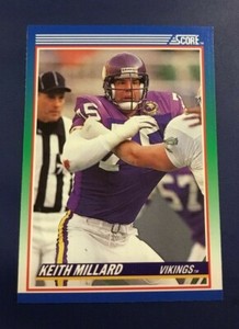 1990 Score # 38 KEITH MILLARD Minnesota Vikings Set Break 